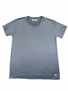 AVALANCHE Men's V-Neck T-Shirt in Slate Blue